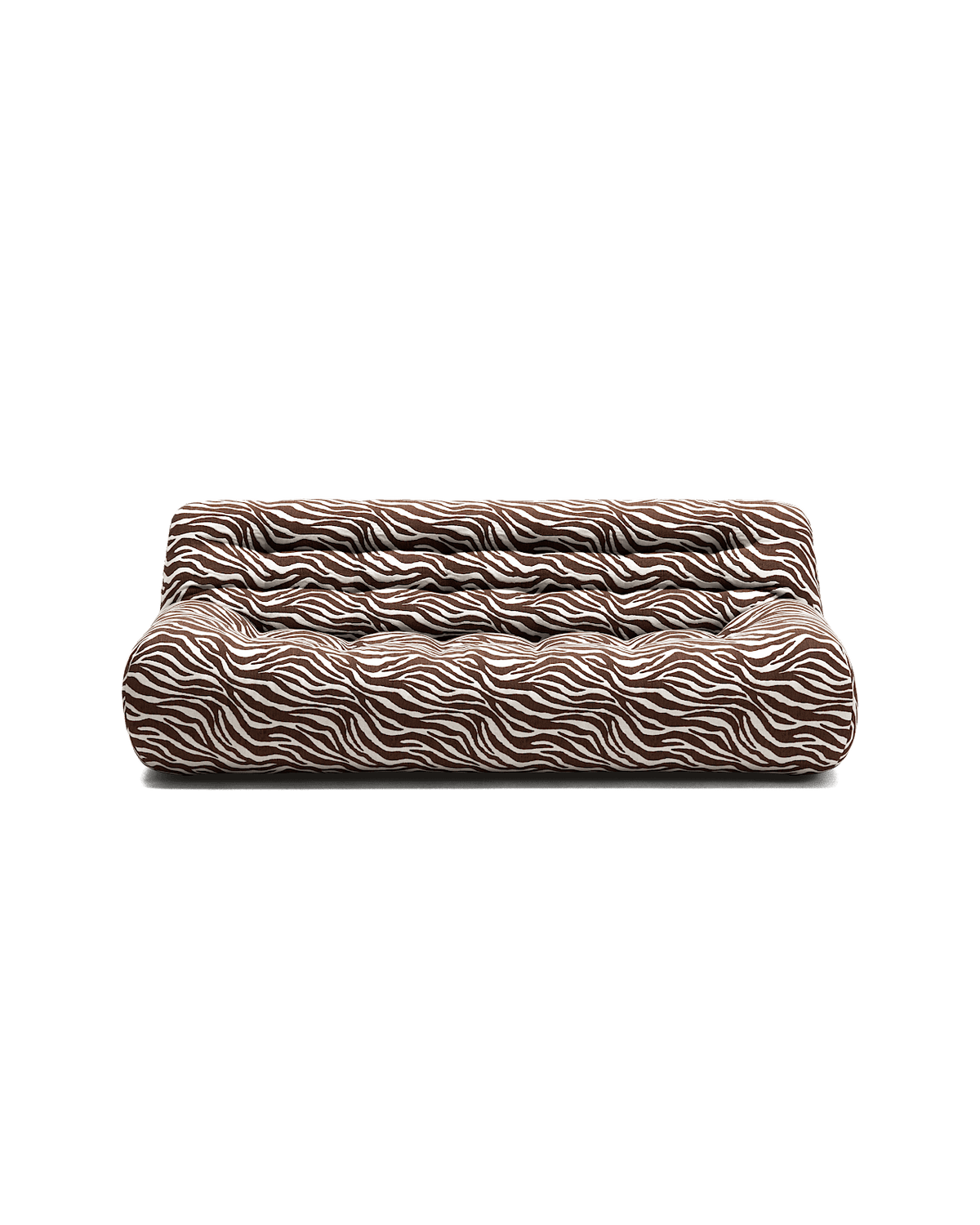 Paloma - 3 Seat - Chenille Jacquard Zebra Brown White