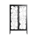 White Flowers - Cabinet - Konrad Blaszczyk - Antracite - Overlay Metal