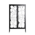 White Flowers - Cabinet - Konrad Blaszczyk - Antracite - Overlay Metal