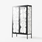White Flowers - Cabinet - Konrad Blaszczyk - Antracite - Overlay Metal