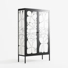 White Flowers - Cabinet - Konrad Blaszczyk - Antracite - Overlay Metal