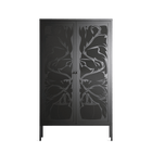 Black Potted Plant - Cabinet - Konrad Blaszczyk - Antracite - Overlay Metal