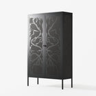Black Potted Plant - Cabinet - Konrad Blaszczyk - Antracite - Overlay Metal