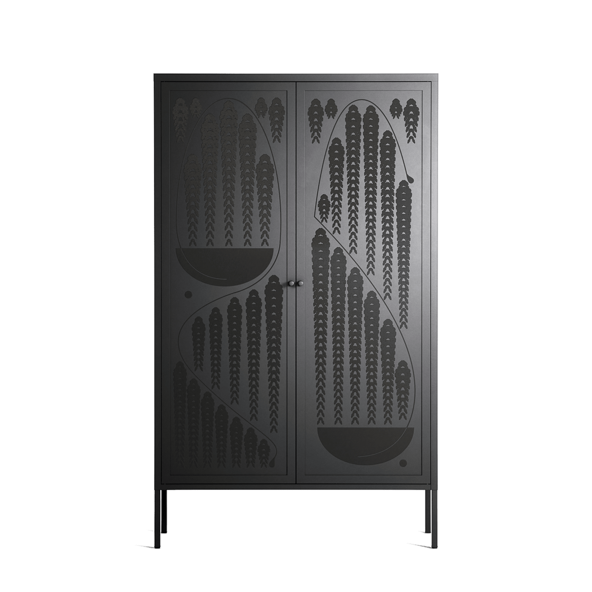 Black Fern - Cabinet - Konrad Blaszczyk - Antracite - Overlay Metal