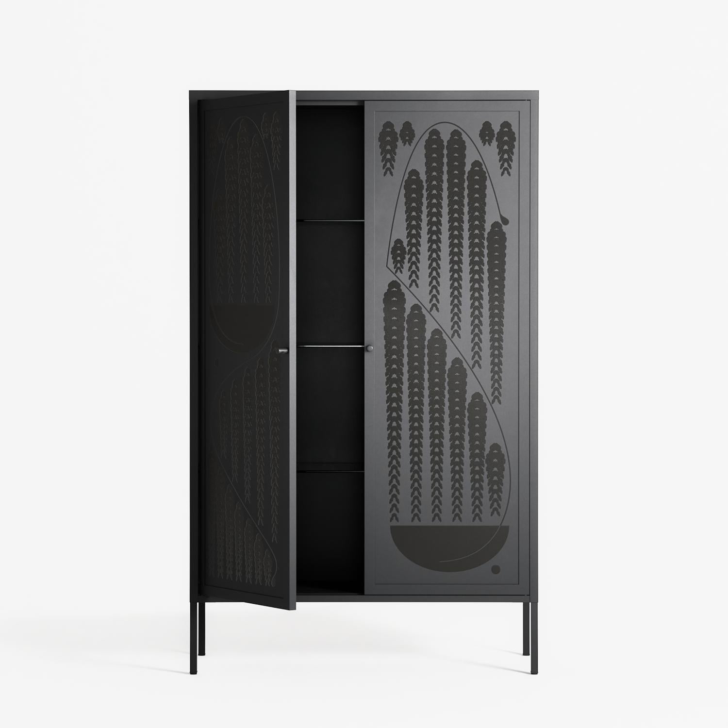 Black Fern - Cabinet - Konrad Blaszczyk - Antracite - Overlay Metal