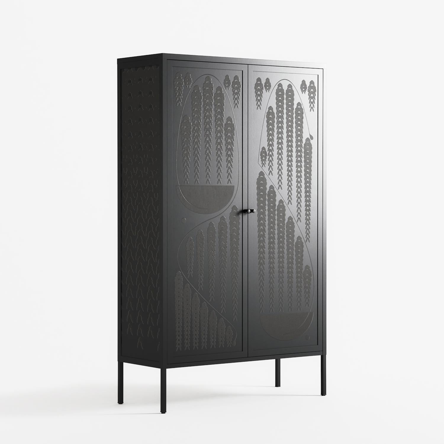 Black Fern - Cabinet - Konrad Blaszczyk - Antracite - Overlay Metal