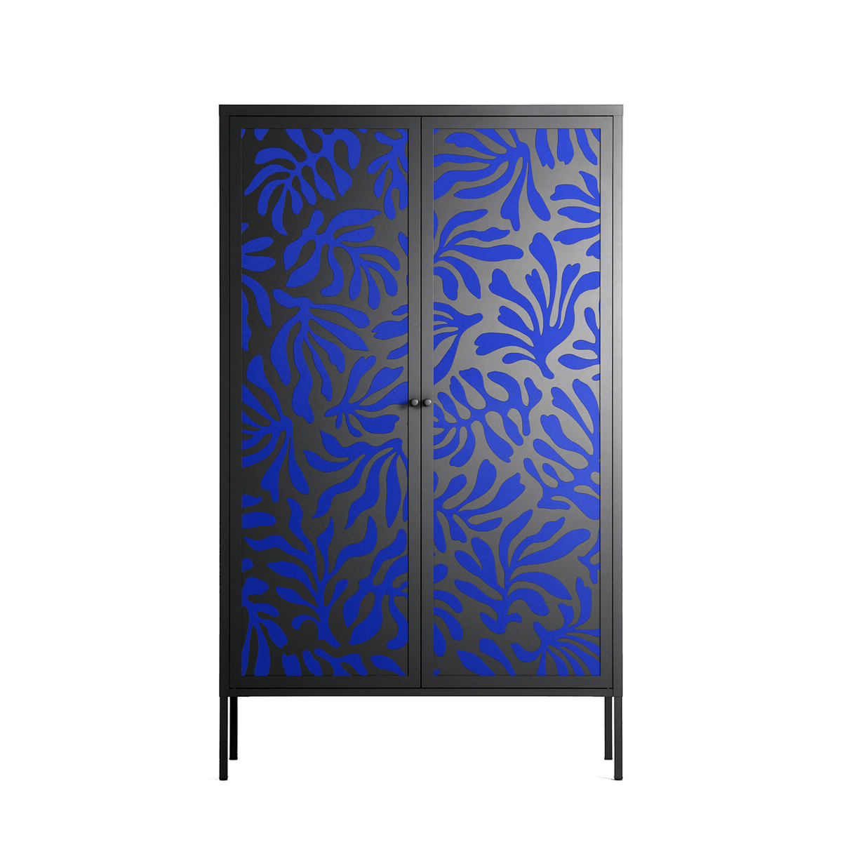 Botanica Blue - Cabinet - Amy Suther - Antracite - Overlay Metal