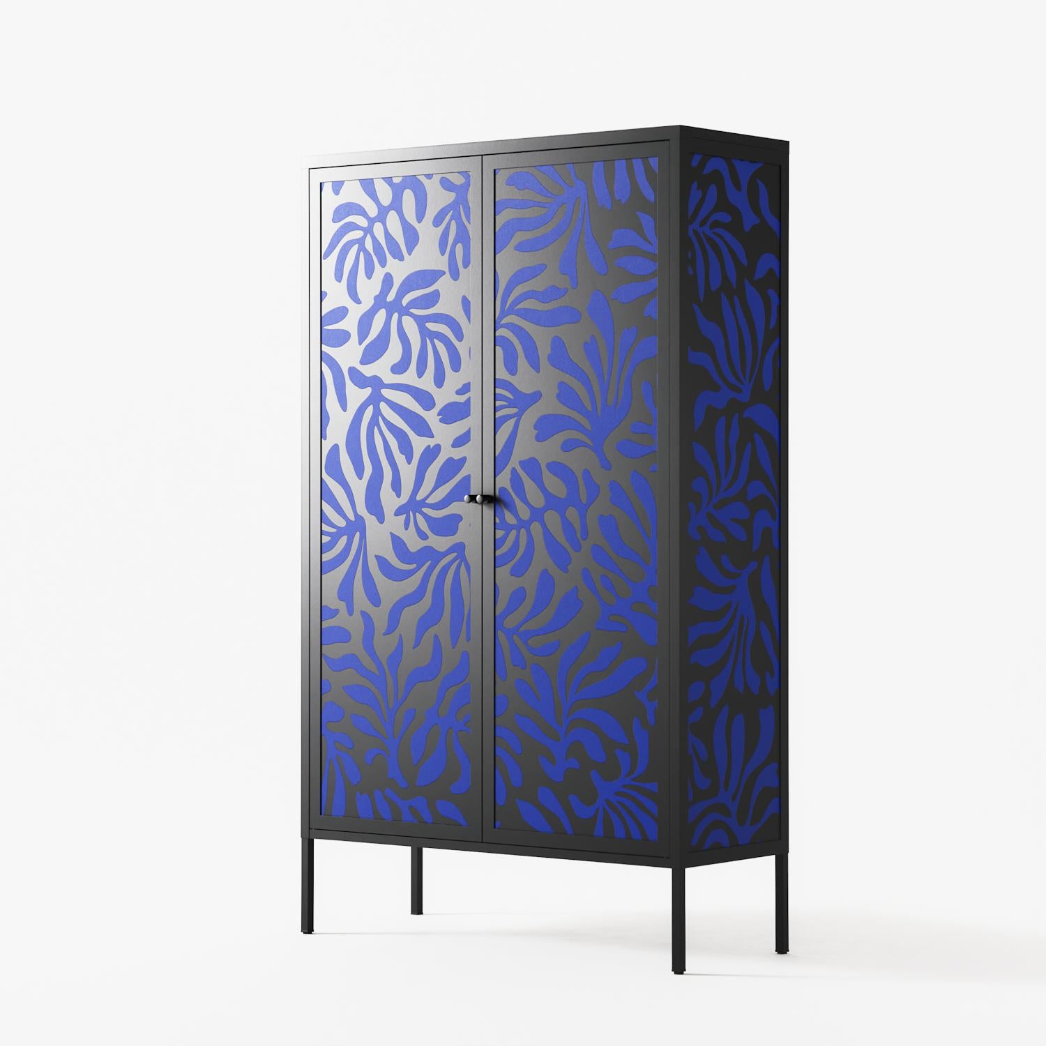 Botanica Blue - Cabinet - Amy Suther - Antracite - Overlay Metal
