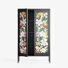 Floral Delight - Cabinet - Sandra Hutter - Antracite - Overlay Metal