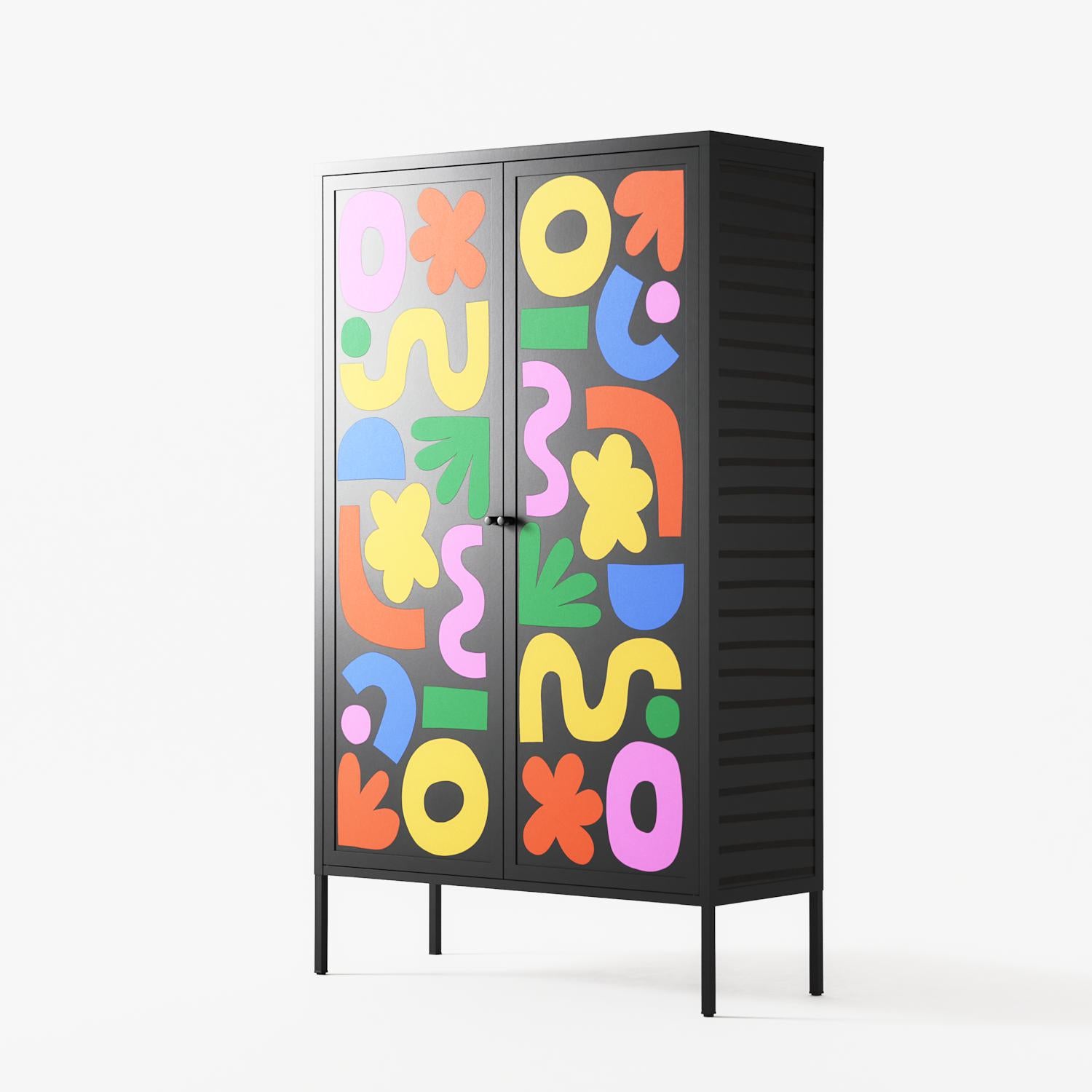 Fun Shapes - Cabinet - Sandra Hutter - Antracite - Overlay Metal