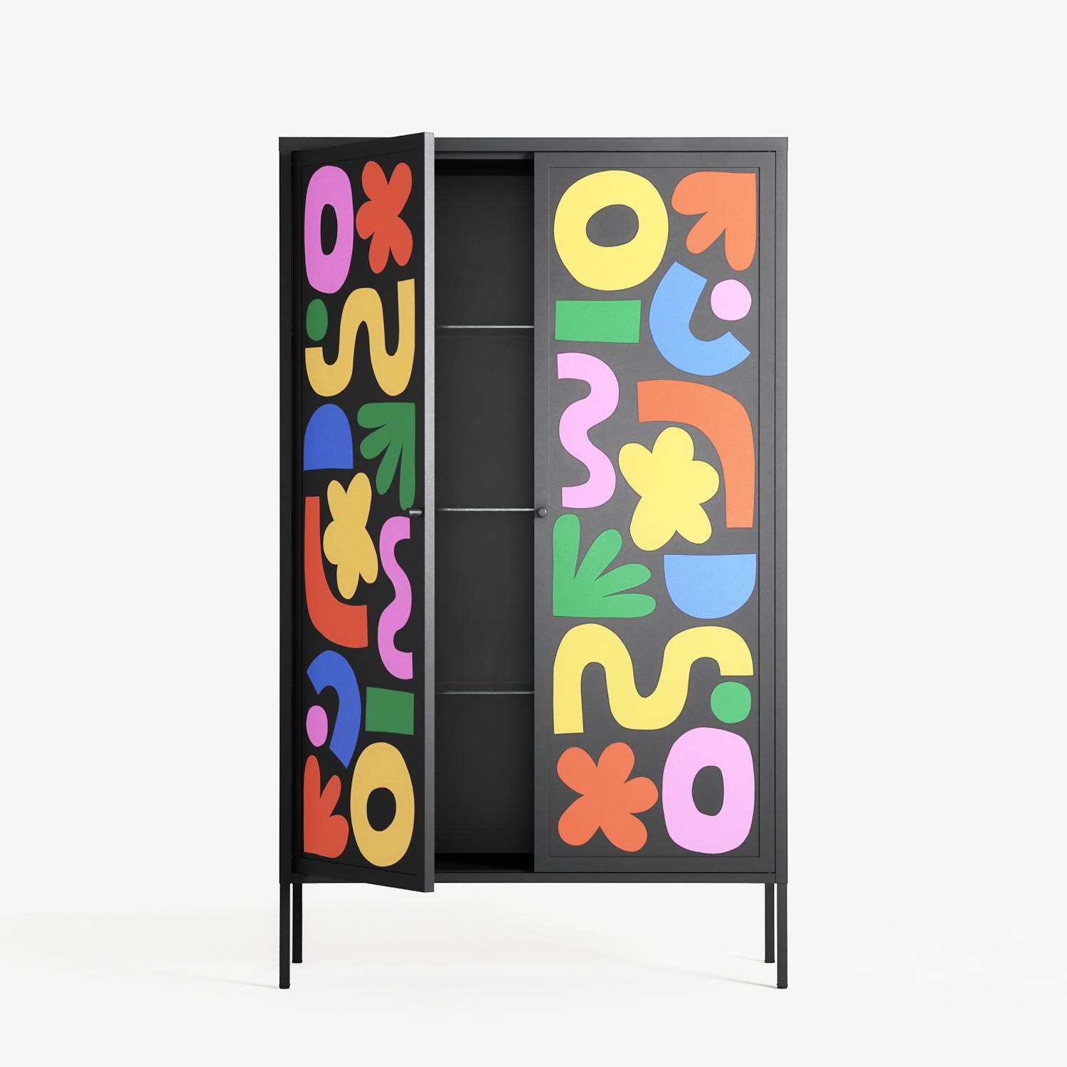 Fun Shapes - Cabinet - Sandra Hutter - Antracite - Overlay Metal
