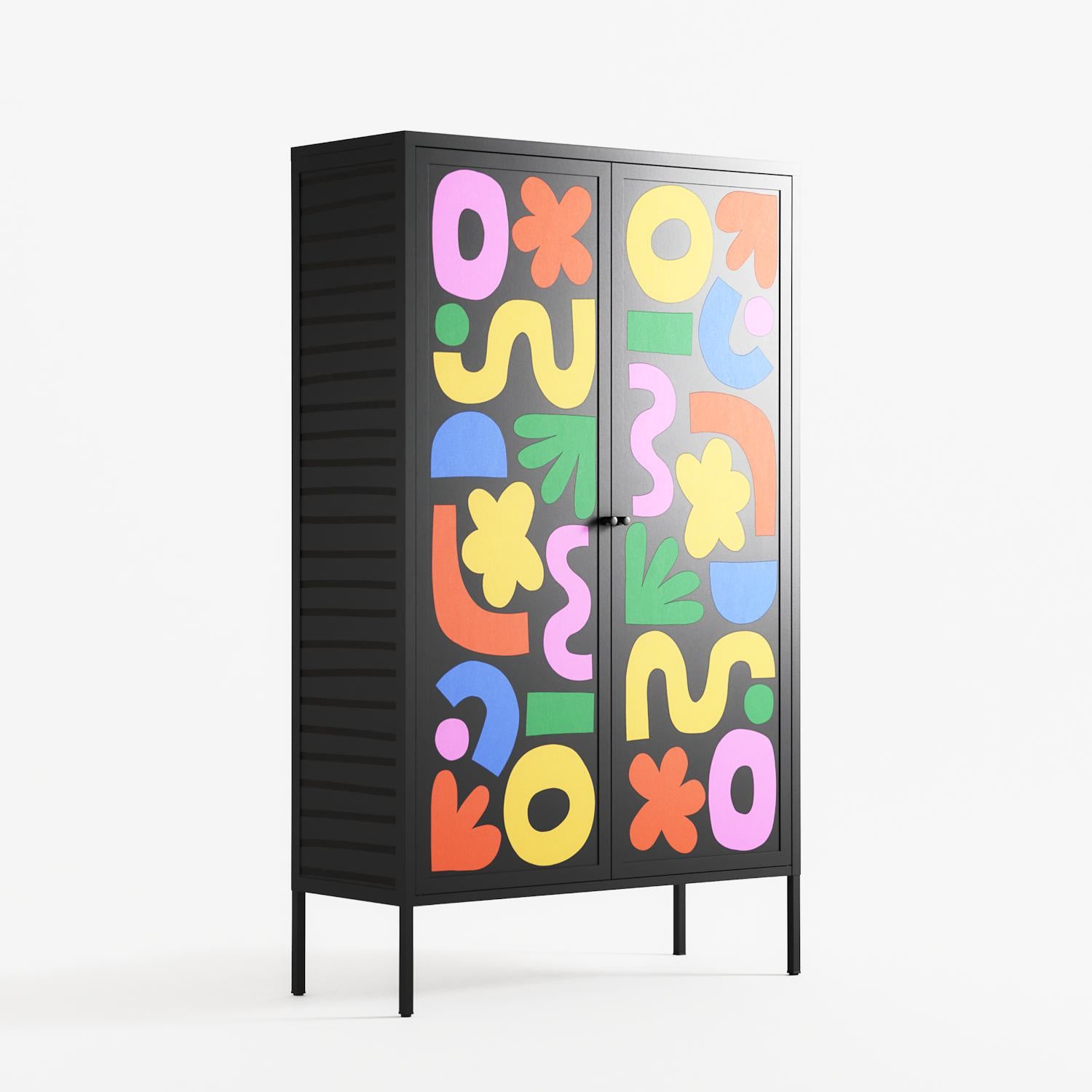 Fun Shapes - Cabinet - Sandra Hutter - Antracite - Overlay Metal