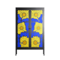 Sunflowers - Cabinet - Sandra Hutter - Antracite - Overlay Metal