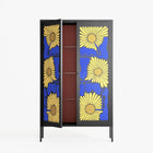 Sunflowers - Cabinet - Sandra Hutter - Antracite - Overlay Metal