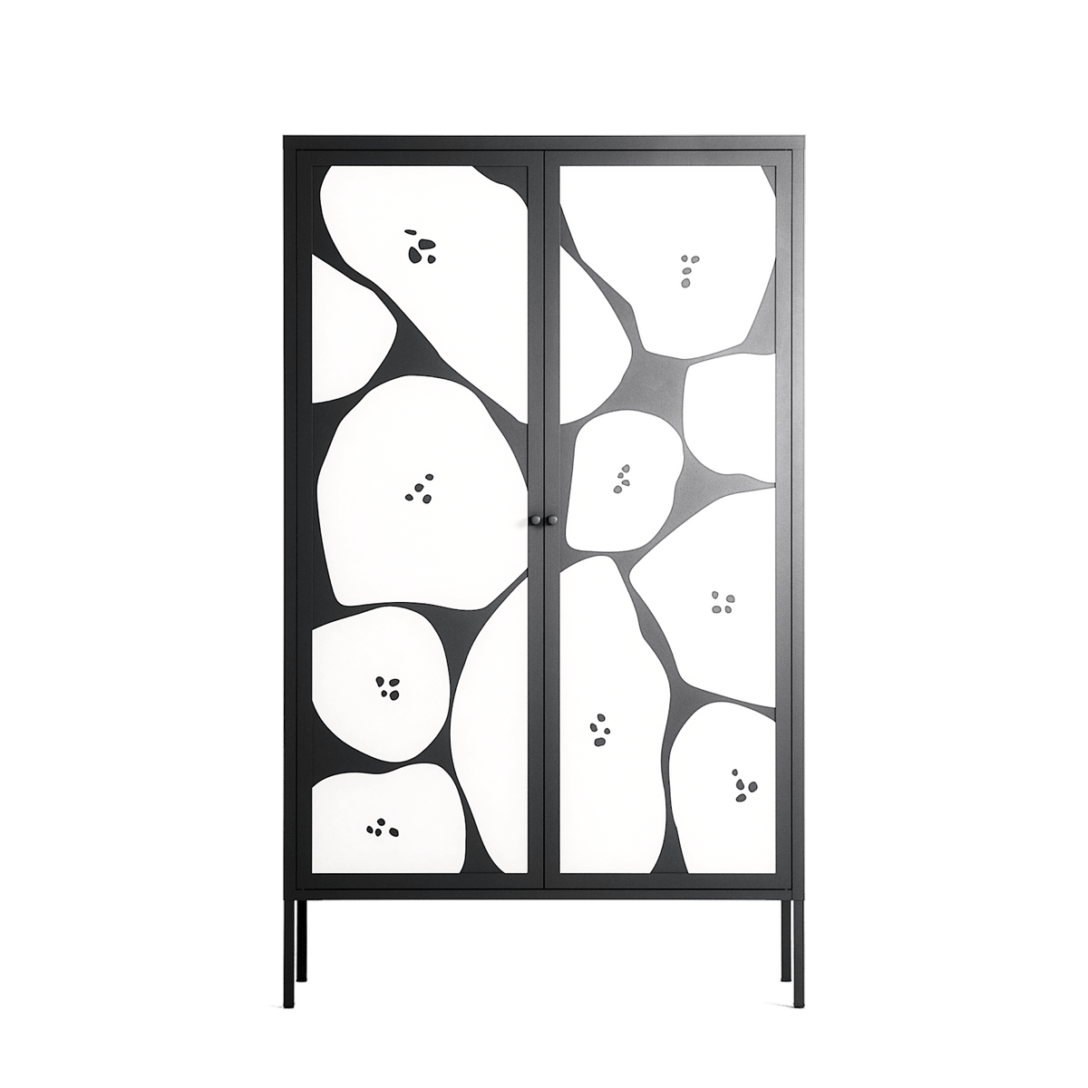 Stones - Cabinet - Magdalena Marchocka - Antracite - Overlay Metal