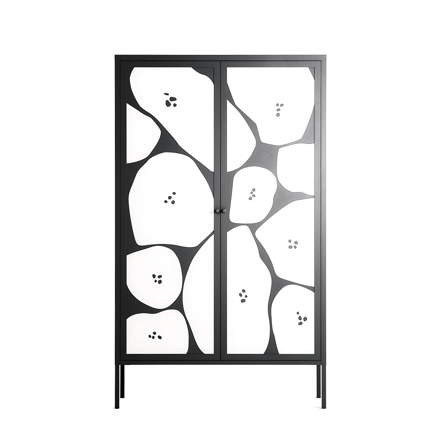 Stones - Cabinet - Magdalena Marchocka - Antracite - Overlay Metal