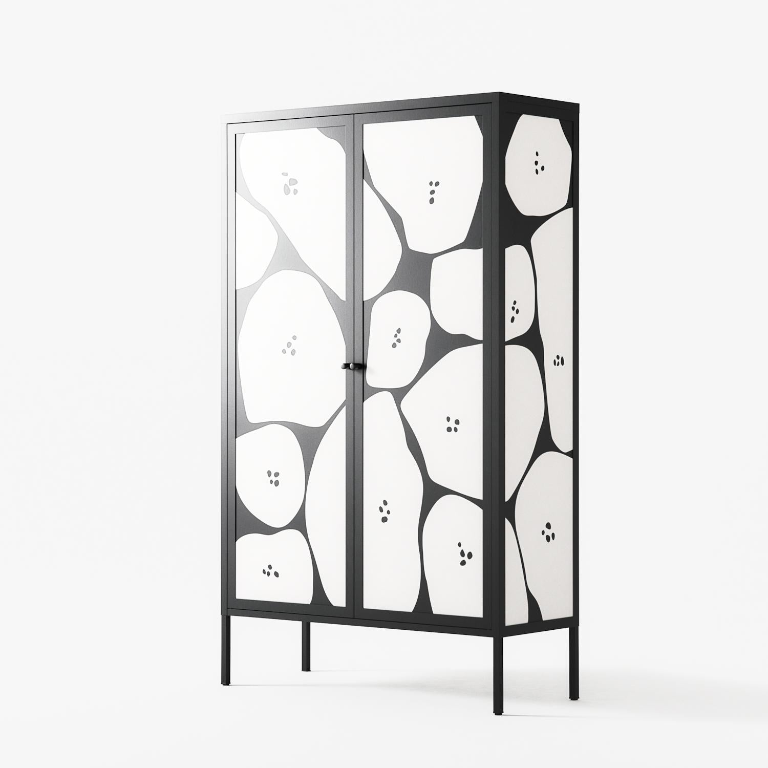 Stones - Cabinet - Magdalena Marchocka - Antracite - Overlay Metal