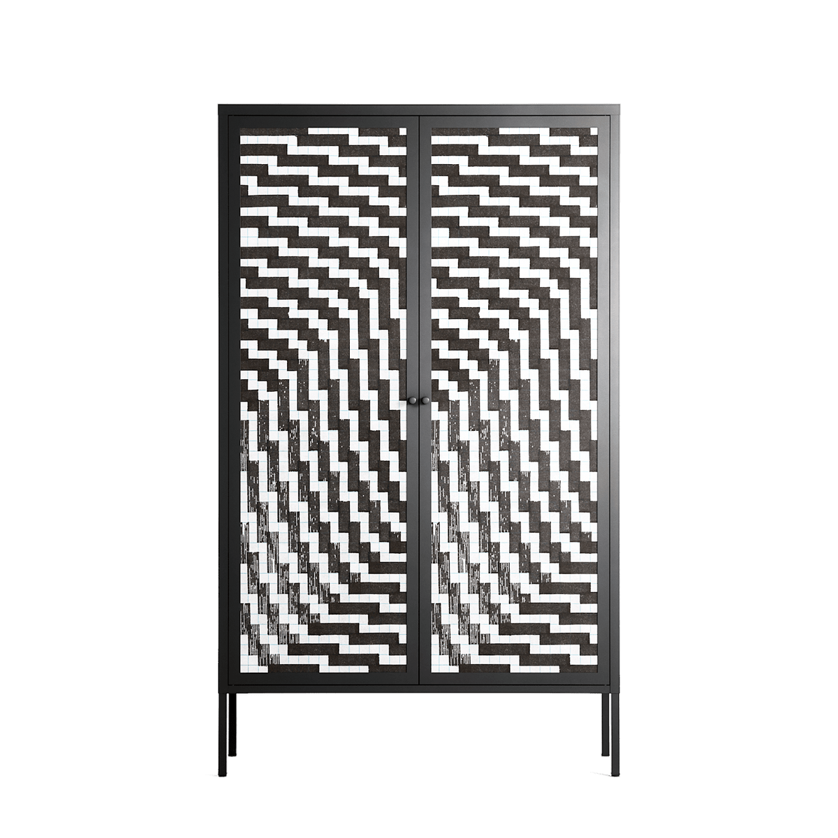 Wave In Wave - Cabinet - Guido De Boer - Antracite - Overlay Metal