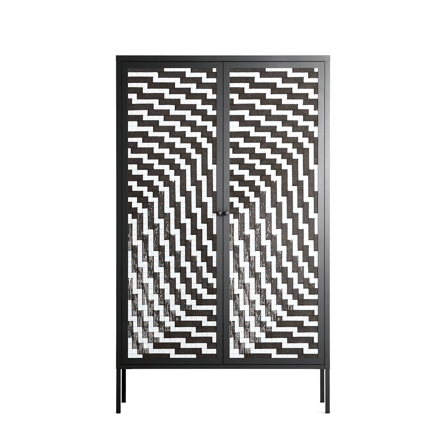 Wave In Wave - Cabinet - Guido De Boer - Antracite - Overlay Metal