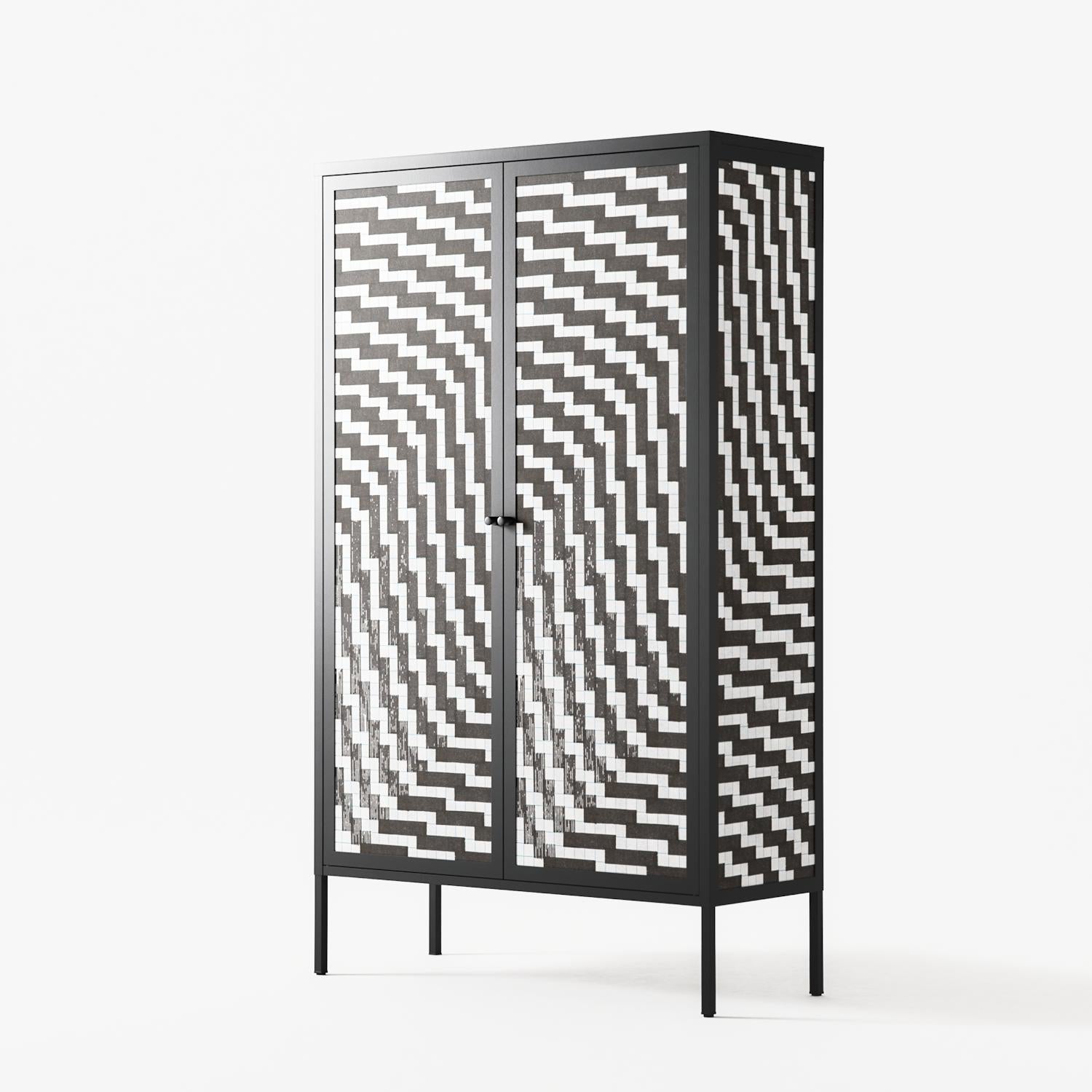 Wave In Wave - Cabinet - Guido De Boer - Antracite - Overlay Metal