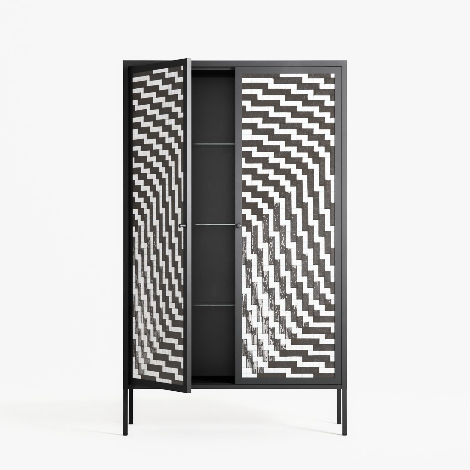 Wave In Wave - Cabinet - Guido De Boer - Antracite - Overlay Metal