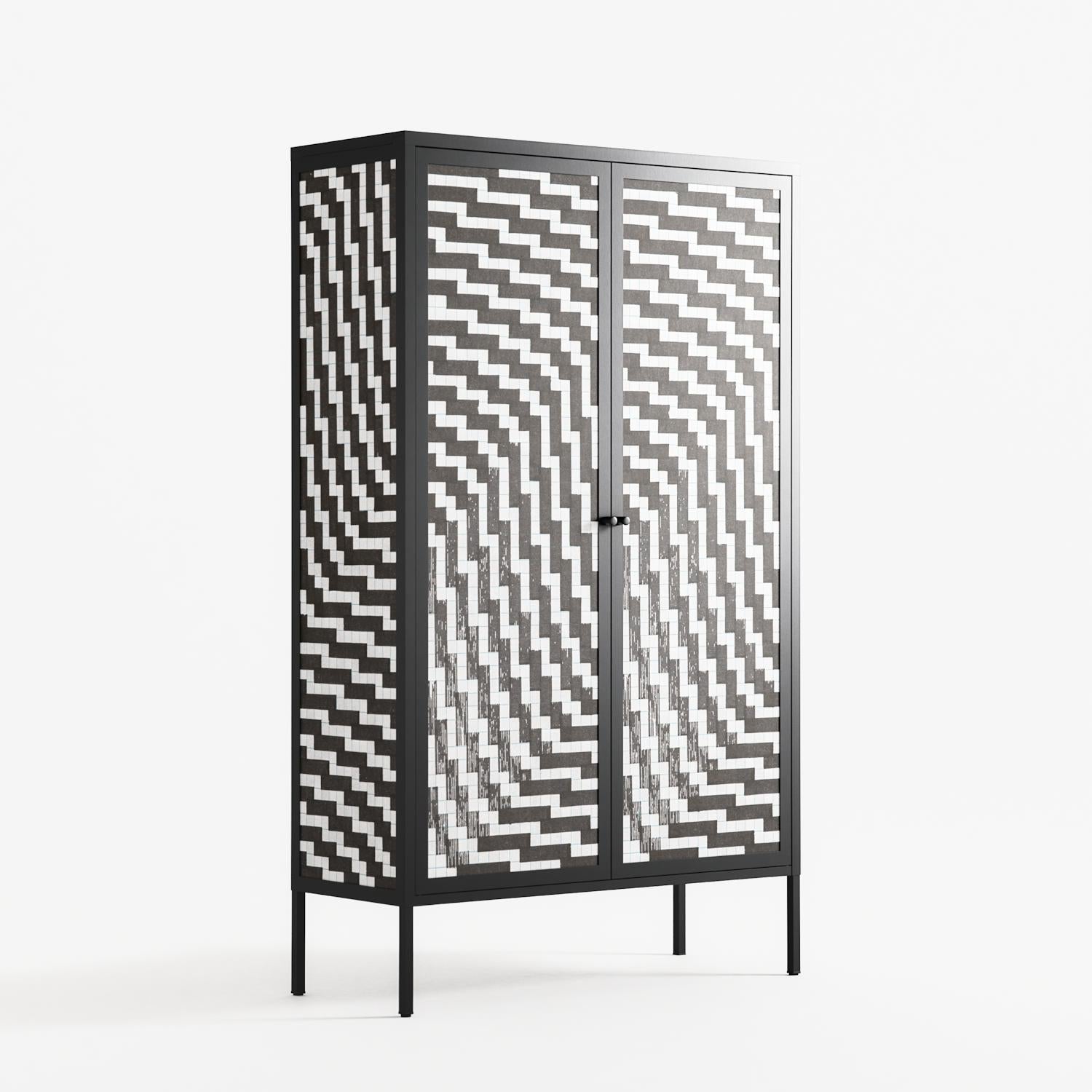 Wave In Wave - Cabinet - Guido De Boer - Antracite - Overlay Metal
