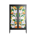 Floral Delight - Cabinet - Sandra Hutter - Antracite - Overlay Metal