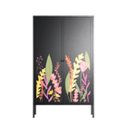 Abstract Flower Garden - Cabinet - Raissa Oltmanns - Antracite - Overlay Metal