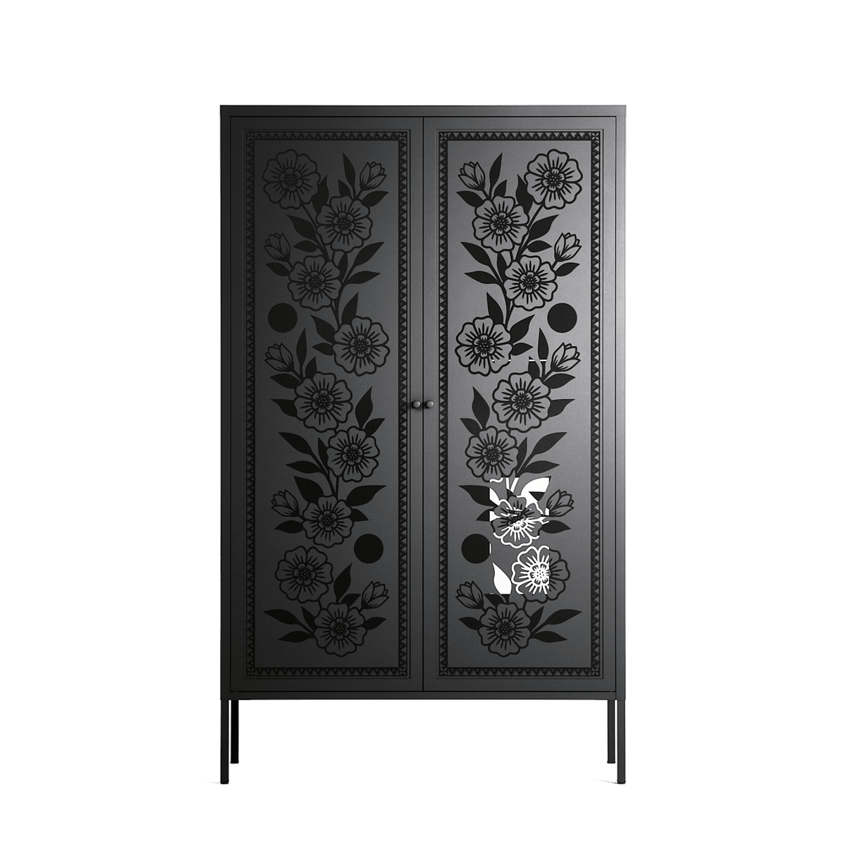 Barbed Bloom - Cabinet - Daphna Sebbane - Antracite - Overlay Metal