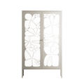 White Flowers - Cabinet - Konrad Blaszczyk - Pebble - Overlay Metal