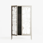 White Flowers - Cabinet - Konrad Blaszczyk - Pebble - Overlay Metal