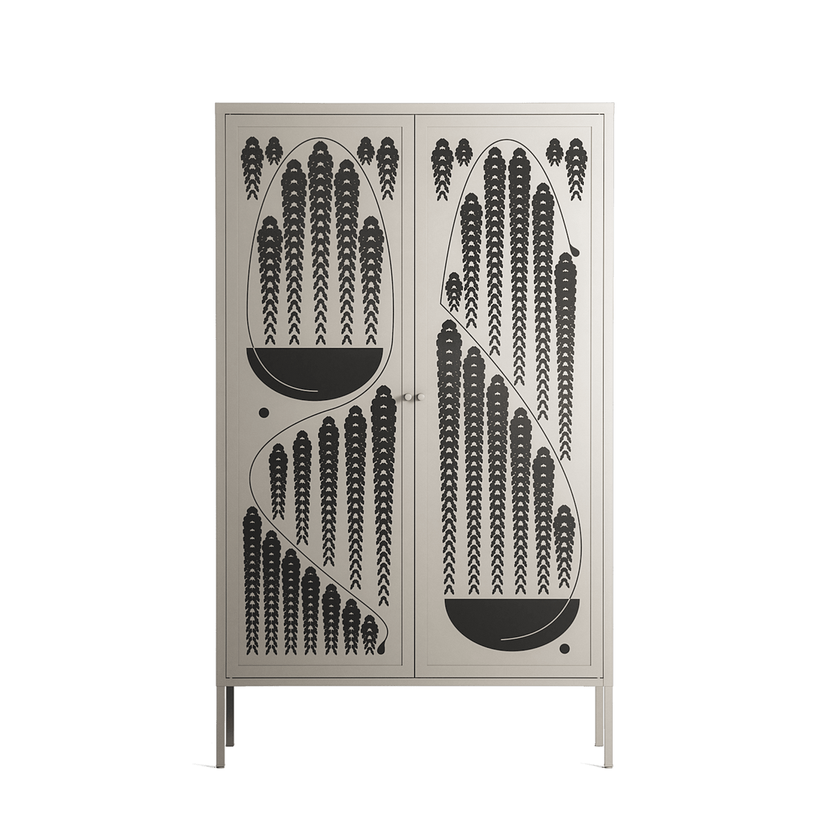 Black Fern - Cabinet - Konrad Blaszczyk - Pebble - Overlay Metal