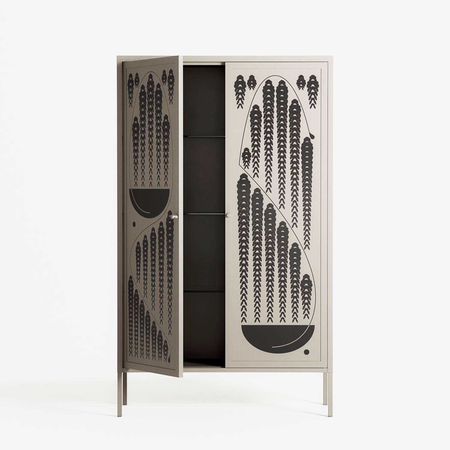 Black Fern - Cabinet - Konrad Blaszczyk - Pebble - Overlay Metal