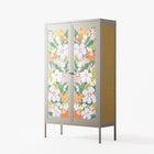 Floral Delight - Cabinet - Sandra Hutter - Pebble - Overlay Metal