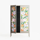 Floral Delight - Cabinet - Sandra Hutter - Pebble - Overlay Metal