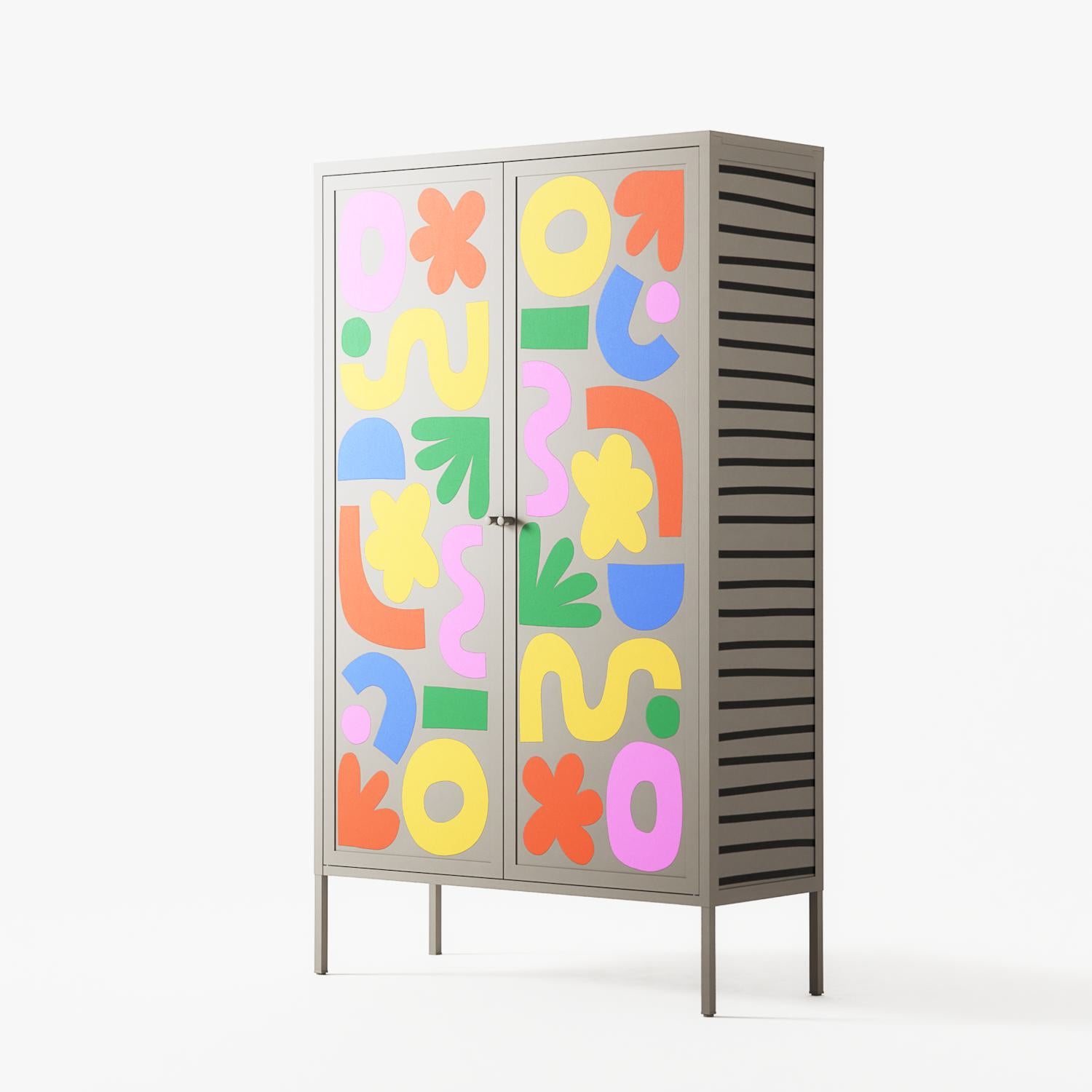 Fun Shapes - Cabinet - Sandra Hutter - Pebble - Overlay Metal