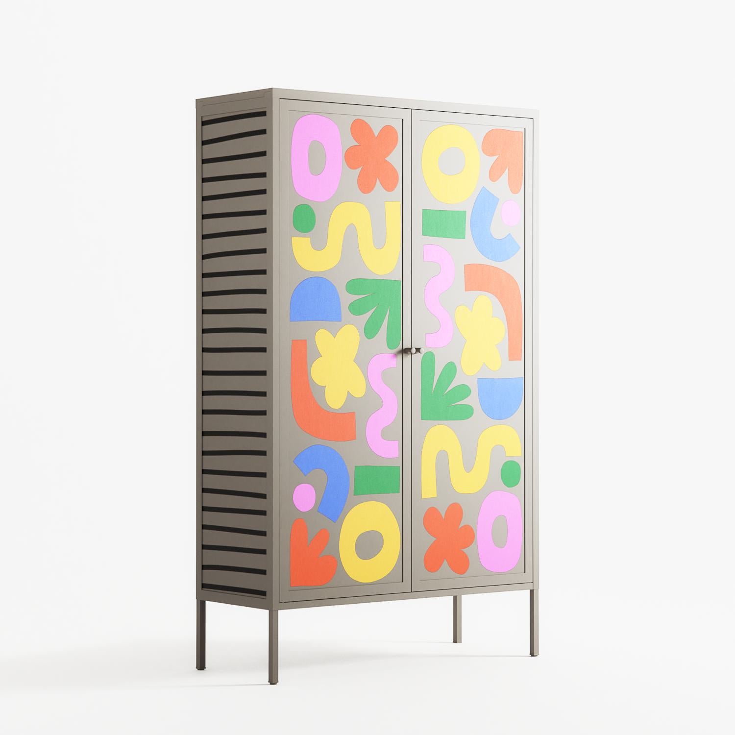 Fun Shapes - Cabinet - Sandra Hutter - Pebble - Overlay Metal
