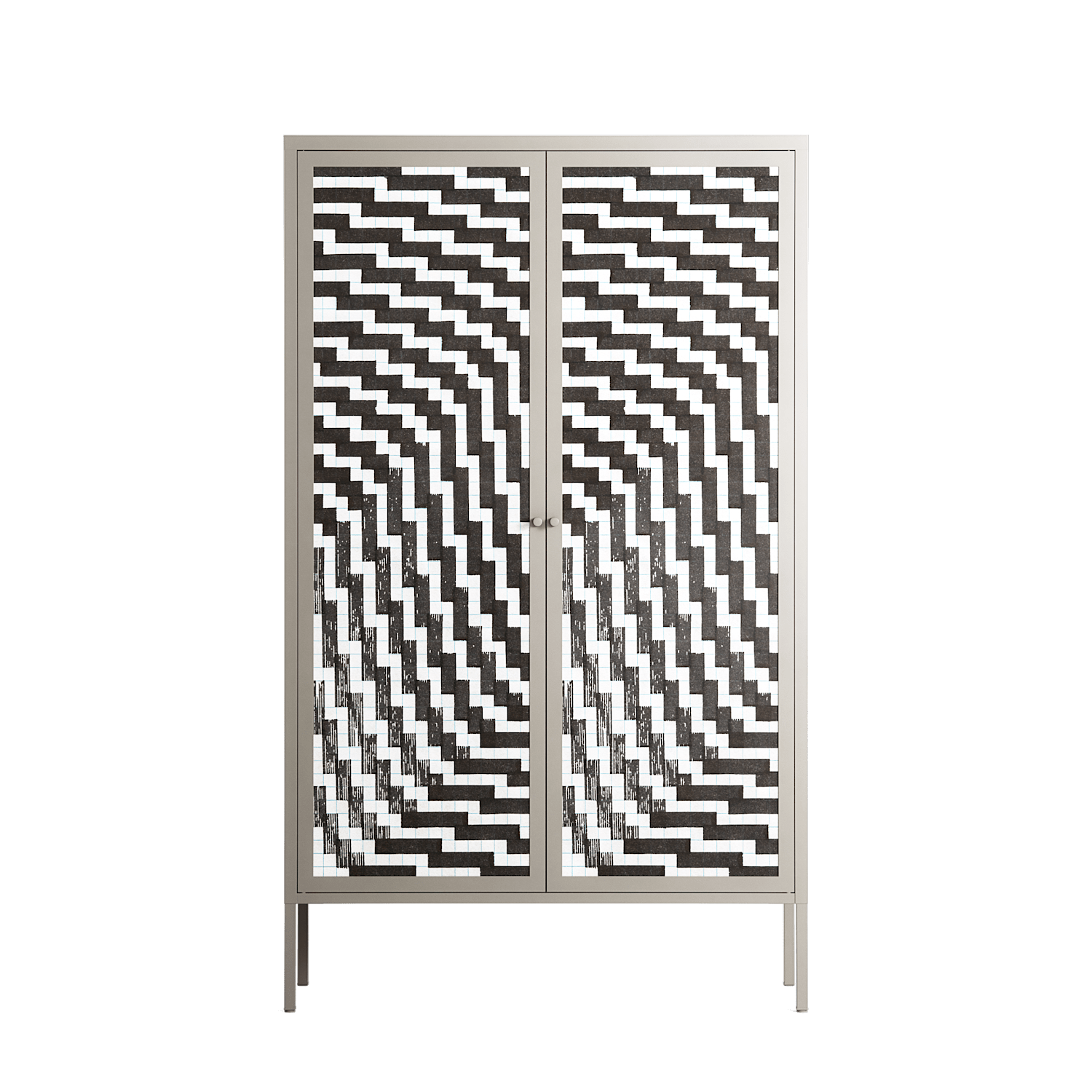 Wave In Wave - Cabinet - Guido De Boer - Pebble - Overlay Metal
