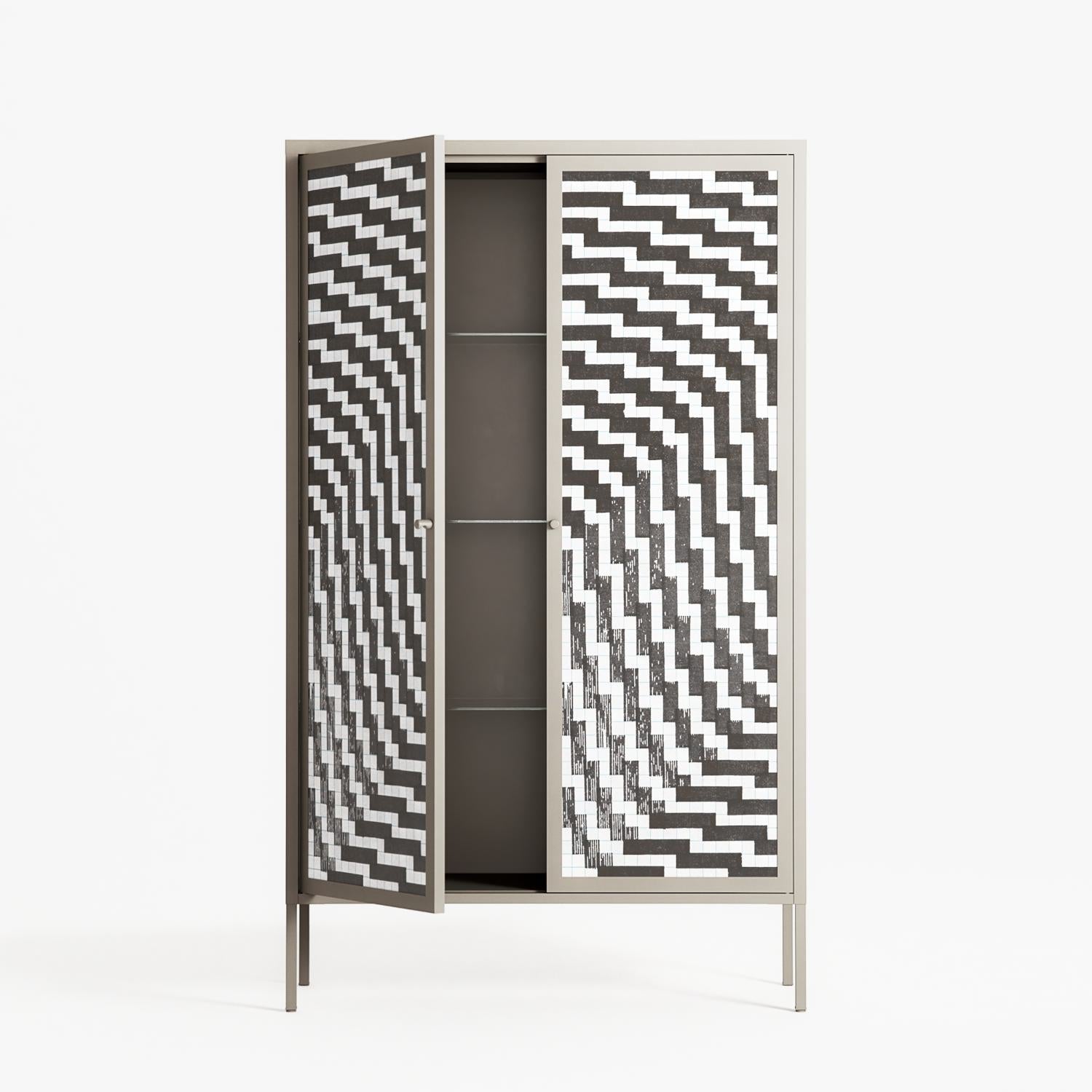 Wave In Wave - Cabinet - Guido De Boer - Pebble - Overlay Metal