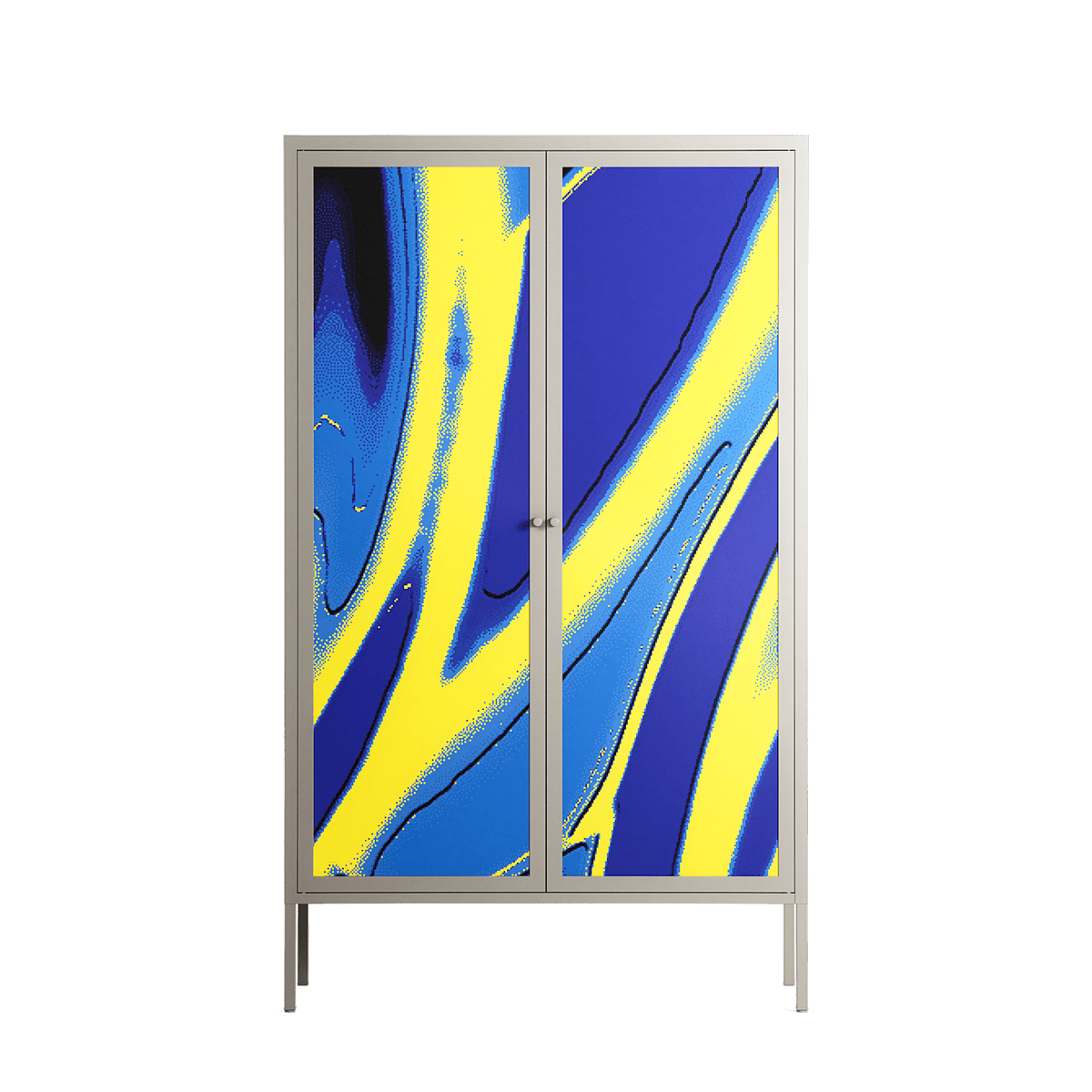 Blue Gale - Cabinet - Oluwaseyi Samuel Adebayo - Pebble - Overlay Metal