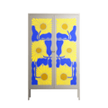 Sunflowers - Cabinet - Sandra Hutter - Pebble - Overlay Metal