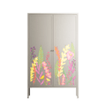 Abstract Flower Garden - Cabinet - Raissa Oltmanns - Pebble - Overlay Metal