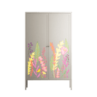 Abstract Flower Garden - Cabinet - Raissa Oltmanns - Pebble - Overlay Metal