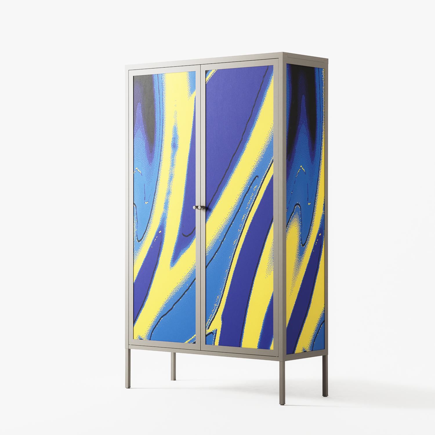 Blue Gale - Cabinet - Oluwaseyi Samuel Adebayo - Pebble - Overlay Metal
