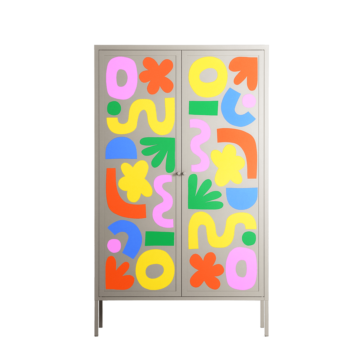 Fun Shapes - Cabinet - Sandra Hutter - Pebble - Overlay Metal