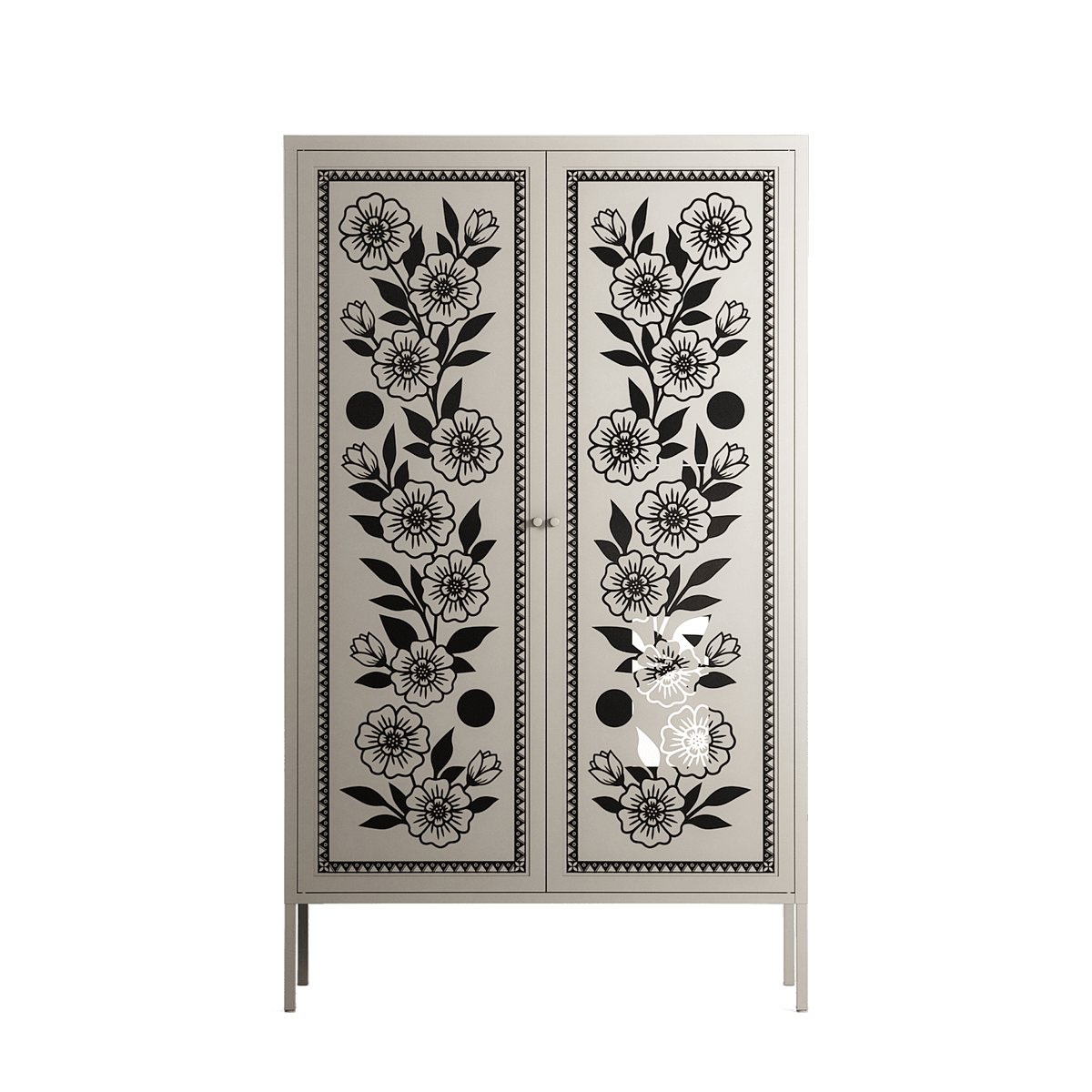 Barbed Bloom - Cabinet - Daphna Sebbane - Pebble - Overlay Metal