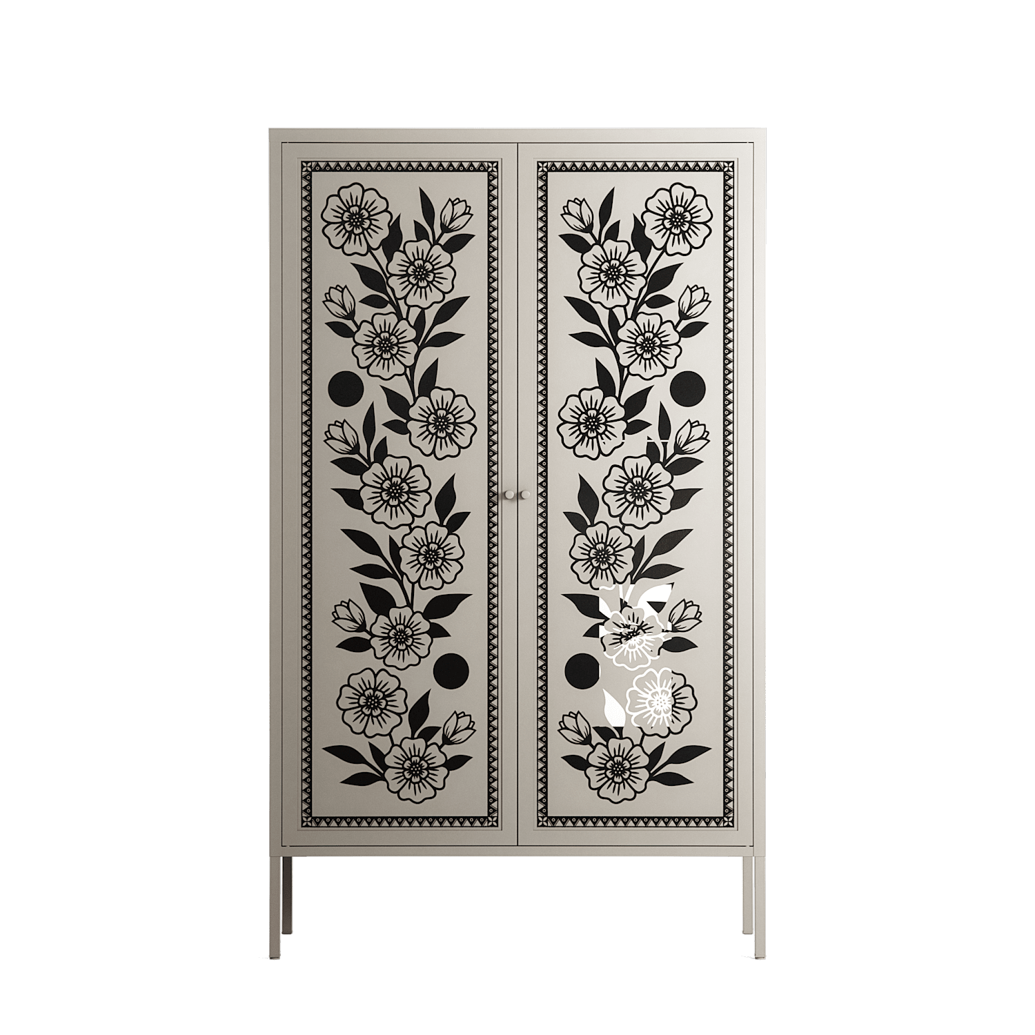 Barbed Bloom - Cabinet - Daphna Sebbane - Pebble - Overlay Metal