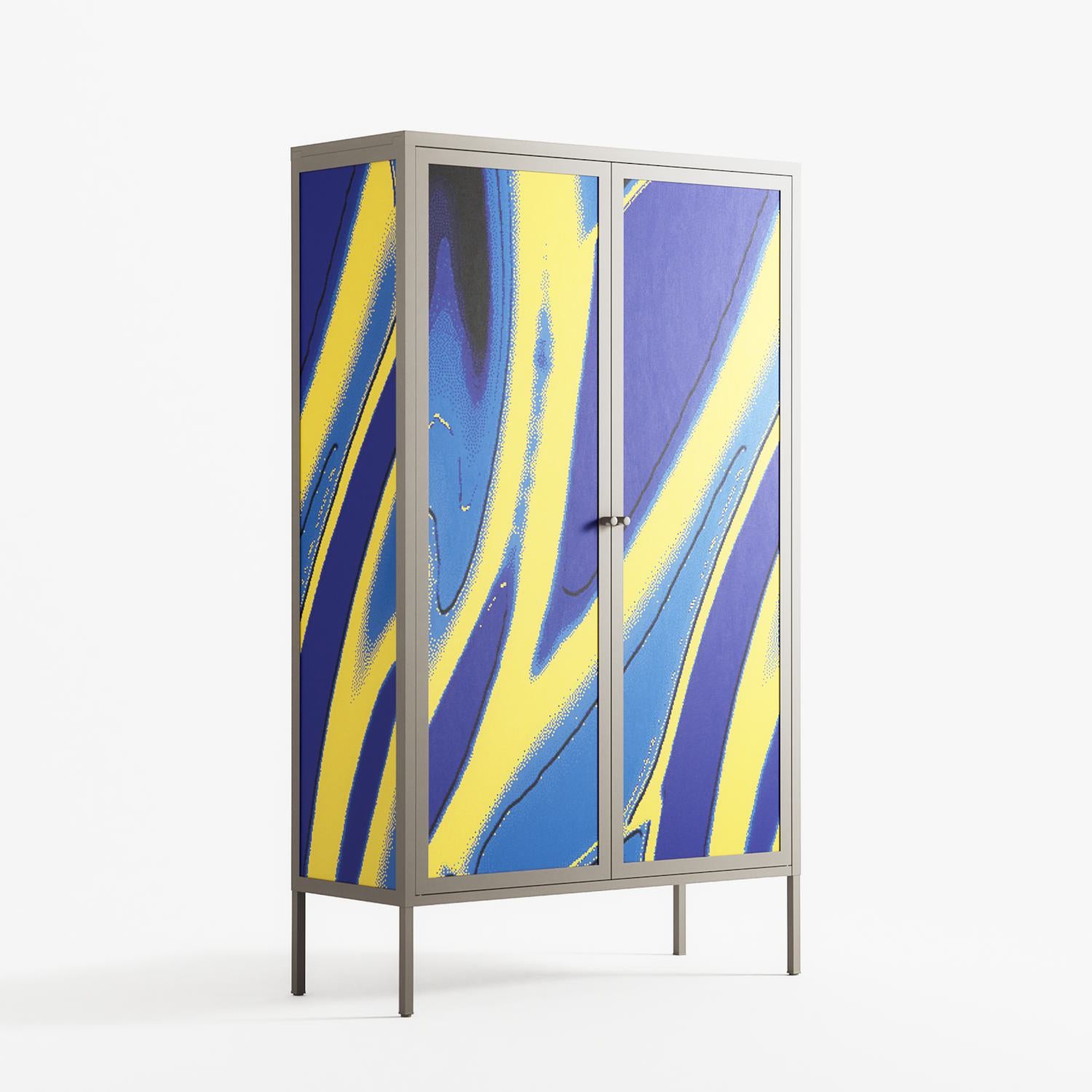 Blue Gale - Cabinet - Oluwaseyi Samuel Adebayo - Pebble - Overlay Metal