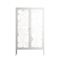 White Flowers - Cabinet - Konrad Blaszczyk - Chalk - Overlay Metal