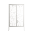 White Flowers - Cabinet - Konrad Blaszczyk - Chalk - Overlay Metal